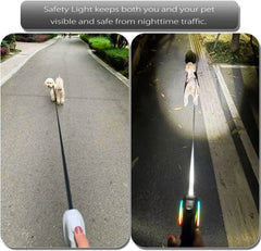 16FT LED Dog Leash – Rechargeable, Tangle-Free & One-Button Control for Night Walks