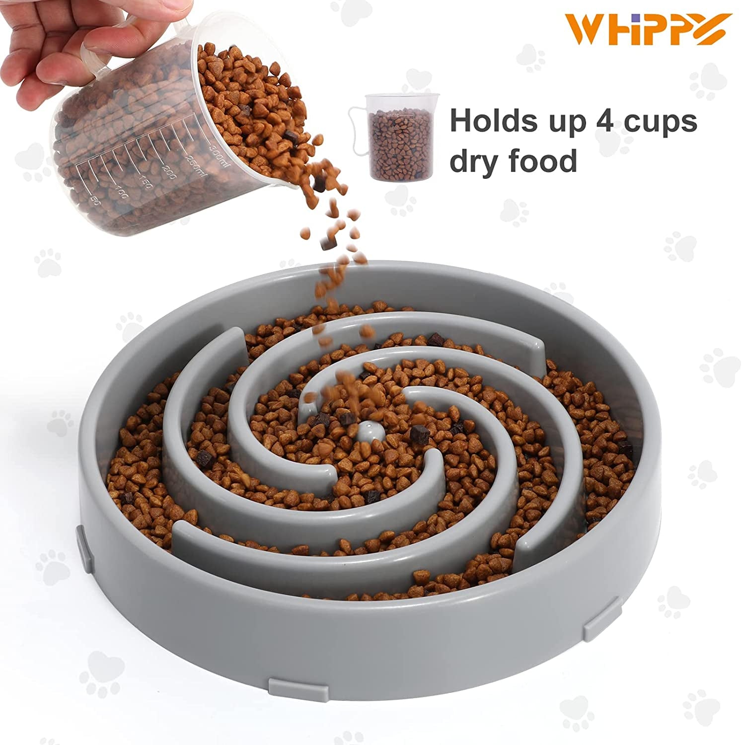 WHIPPY Slow Feeder Dog Bowl – Healthy Eating, Interactive Maze Design